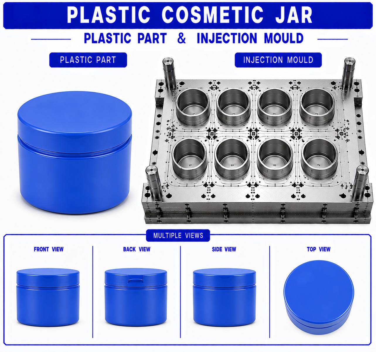 Plastic Cosmetic Jar Mould and Moulding Service